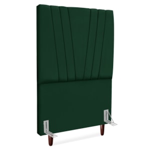 Cabeceira Solteiro 90 cm Com Frame Belgica Suede Verde Artte