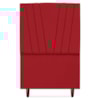 Cabeceira Solteiro 90 cm Com Frame Belgica Suede Vermelho Artte