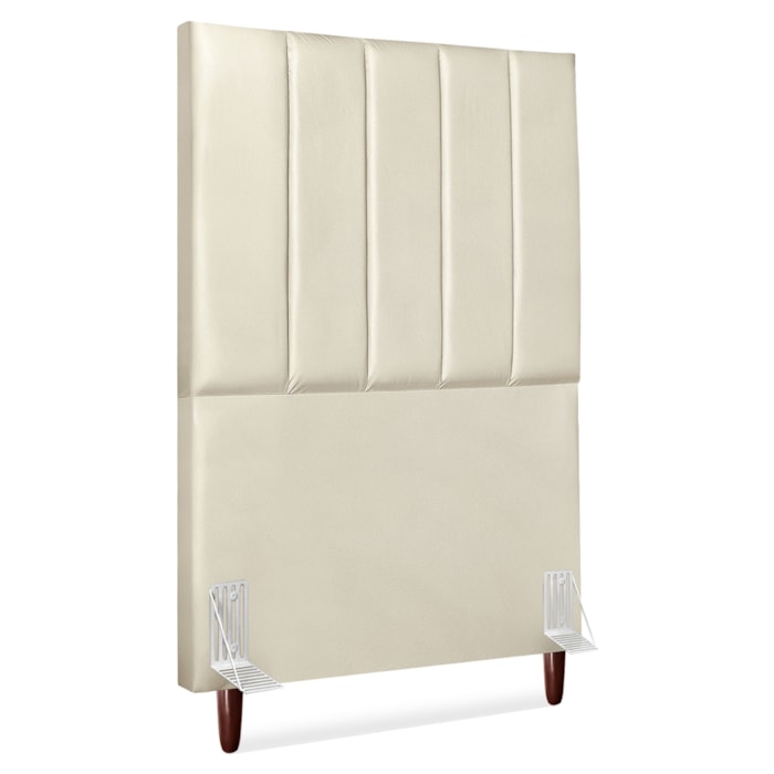 Cabeceira Solteiro 90 cm Com Frame Carla Corino Bege Artte