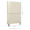 Cabeceira Solteiro 90 cm Com Frame Carla Corino Bege Artte