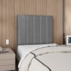Cabeceira Solteiro 90 cm Com Frame Carla Corino Cinza Artte