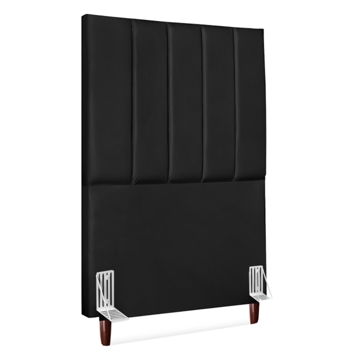 Cabeceira Solteiro 90 cm Com Frame Carla Corino Preto Artte