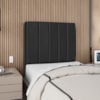 Cabeceira Solteiro 90 cm Com Frame Carla Linho Preto Artte
