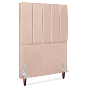 Cabeceira Solteiro 90 cm Com Frame Carla Linho Rose Artte