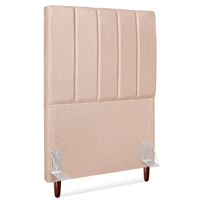 Cabeceira Solteiro 90 cm Com Frame Carla Linho Rose Artte