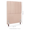 Cabeceira Solteiro 90 cm Com Frame Carla Linho Rose Artte