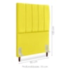 Cabeceira Solteiro 90 cm Com Frame Carla Suede Amarelo Artte