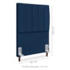 Cabeceira Solteiro 90 cm Com Frame Carla Suede Azul Marinho Artte
