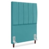 Cabeceira Solteiro 90 cm Com Frame Carla Suede Azul Turquesa Artte