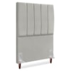 Cabeceira Solteiro 90 cm Com Frame Carla Suede Cinza Claro Artte