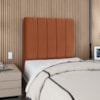 Cabeceira Solteiro 90 cm Com Frame Carla Suede Terracota Artte