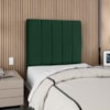 Cabeceira Solteiro 90 cm Com Frame Carla Suede Verde Artte