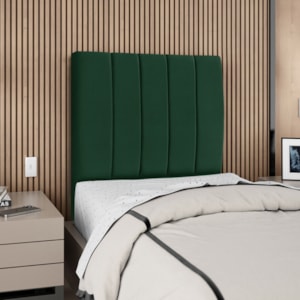 Cabeceira Solteiro 90 cm Com Frame Carla Suede Verde Artte