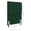 Cabeceira Solteiro 90 cm Com Frame Carla Suede Verde Artte
