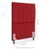 Cabeceira Solteiro 90 cm Com Frame Carla Suede Vermelho Artte