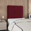 Cabeceira Solteiro 90 cm Com Frame Carla Suede Vinho Artte