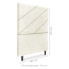 Cabeceira Solteiro 90 cm Com Frame Cristal Boucle Bege Artte