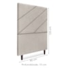 Cabeceira Solteiro 90 cm Com Frame Cristal Boucle Bege Escuro Artte