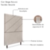 Cabeceira Solteiro 90 cm Com Frame Cristal Boucle Bege Escuro Artte