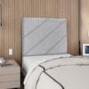 Cabeceira Solteiro 90 cm Com Frame Cristal Boucle Cinza Artte