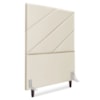 Cabeceira Solteiro 90 cm Com Frame Cristal Corino Bege Artte