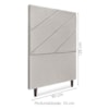 Cabeceira Solteiro 90 cm Com Frame Cristal Linho Cinza Artte