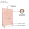 Cabeceira Solteiro 90 cm Com Frame Cristal Linho Rose Artte