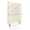 Cabeceira Solteiro 90 cm Com Frame Cristal Suede Bege Artte