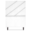Cabeceira Solteiro 90 cm Com Frame Cristal Suede Branco Artte