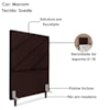 Cabeceira Solteiro 90 cm Com Frame Cristal Suede Marrom Artte