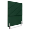 Cabeceira Solteiro 90 cm Com Frame Cristal Suede Verde Artte