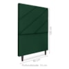 Cabeceira Solteiro 90 cm Com Frame Cristal Suede Verde Artte