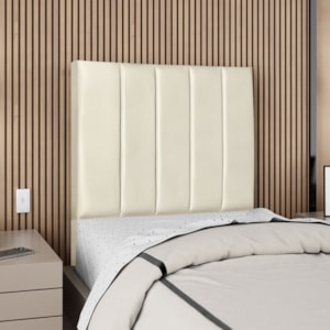 Cabeceira Solteiro 90 cm Com Frame Dalia Corino Bege Artte
