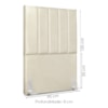 Cabeceira Solteiro 90 cm Com Frame Dalia Corino Bege Artte