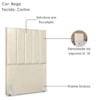 Cabeceira Solteiro 90 cm Com Frame Dalia Corino Bege Artte