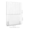 Cabeceira Solteiro 90 cm Com Frame Dalia Corino Branco Artte