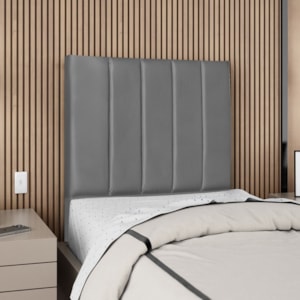 Cabeceira Solteiro 90 cm Com Frame Dalia Corino Cinza Artte