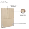 Cabeceira Solteiro 90 cm Com Frame Dalia Linho Bege Artte