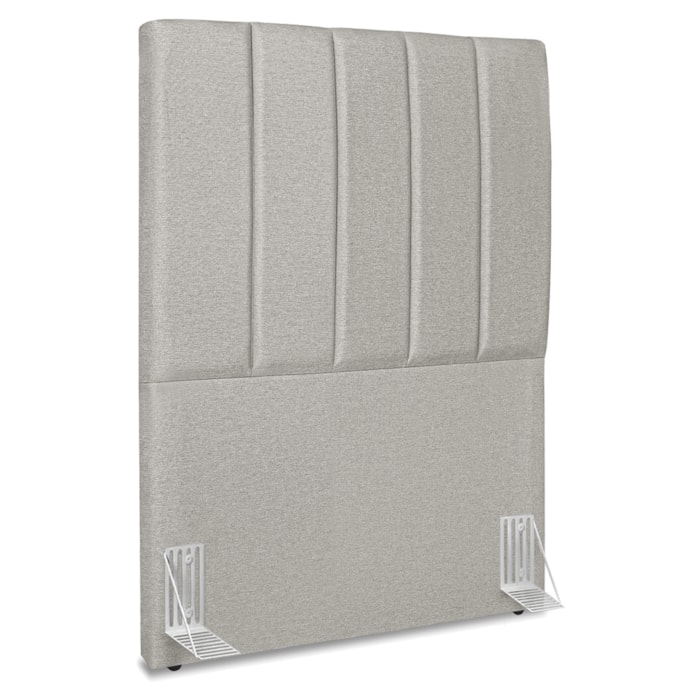 Cabeceira Solteiro 90 cm Com Frame Dalia Linho Cinza Artte