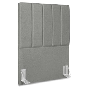 Cabeceira Solteiro 90 cm Com Frame Dalia Linho Cinza Escuro Artte