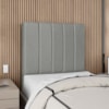 Cabeceira Solteiro 90 cm Com Frame Dalia Linho Cinza Escuro Artte