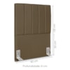 Cabeceira Solteiro 90 cm Com Frame Dalia Linho Marrom Artte