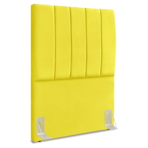 Cabeceira Solteiro 90 cm Com Frame Dalia Suede Amarelo Artte