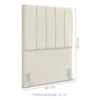 Cabeceira Solteiro 90 cm Com Frame Dalia Suede Bege Artte