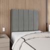 Cabeceira Solteiro 90 cm Com Frame Dalia Suede Cinza Artte