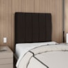 Cabeceira Solteiro 90 cm Com Frame Dalia Suede Marrom Artte