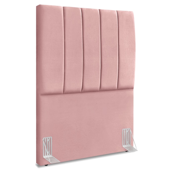 Cabeceira Solteiro 90 cm Com Frame Dalia Suede Rosa Artte