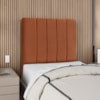 Cabeceira Solteiro 90 cm Com Frame Dalia Suede Terracota Artte