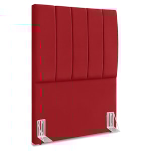 Cabeceira Solteiro 90 cm Com Frame Dalia Suede Vermelho Artte