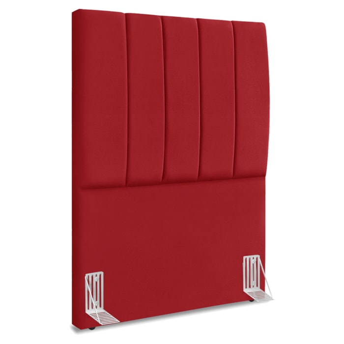 Cabeceira Solteiro 90 cm Com Frame Dalia Suede Vermelho Artte